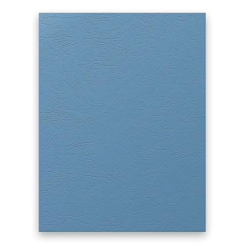 RAYSON Einbanddeckel, LeatherGrain-Ledernarben-Deckblätter, A4, Blau, 100 Stück von Rayson