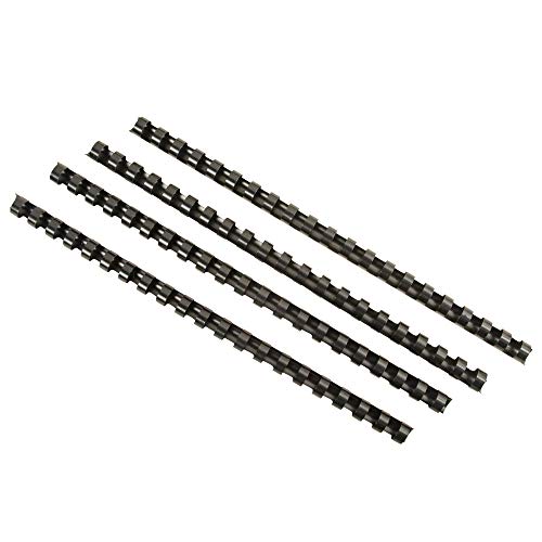 RAYSON Kunststoff Bindekämme, 40 Blatt, 21 Ringe, 8 mm, A4, Schwarz, 100 Stück von Rayson