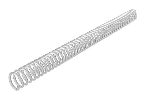 RAYSON Kunststoff-Spiralbindung Spule, 40 Blatt, 4:1 Teilung, 7,9 mm, A4, Weiß, 100 Stück von Rayson