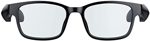 Razer Anzu Smart Glasses (rechteckige, kleine Gläser) - Audio-Brille mit Blaulicht- oder Sonnenschutz-Filter (Integriertes Mikrofon + Lautsprecher, 5 Stunden Akku, spritzwassergeschützt) Schwarz von Razer