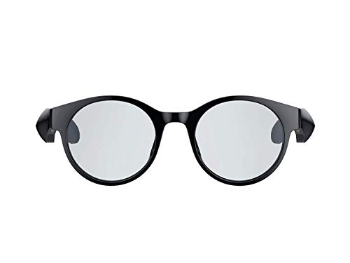 Razer Anzu Smart Glasses (runde, große Gläser) - Audio-Brille mit Blaulicht- oder Sonnenschutz-Filter (Integriertes Mikrofon + Lautsprecher, 5 Stunden Akku, spritzwassergeschützt) Schwarz von Razer