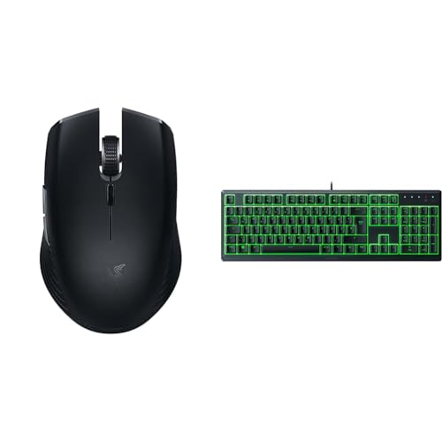 Razer Atheris - Kabellose Gaming und Office Maus & Ornata V3 X - Flache Mecha-Membran-Gaming Tastatur von Razer