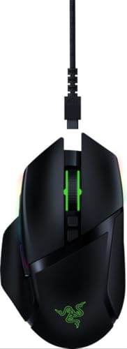 Razer Basilisk Ultimate - Kabellose Gaming-Maus mit 11 programmierbaren Tasten (Optischer 20k Focus+ Sensor, Optischer Mausschalter, RGB Chroma, Anpassbares Scrollrad) Schwarz von Razer