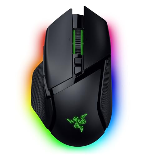 Razer Basilisk V3 Pro 35K - Vollständig anpassbare kabellose ergonomische Gaming-Maus mit Chroma RGB - 35K optischer Sensor (konfigurierbares Rad, 1K Hz Polling-Rate, 13 anpassbare Tasten) Schwarz von Razer