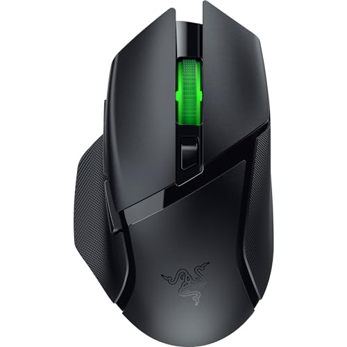 Razer Basilisk V3 X HyperSpeed - Anpassbare kabellose Gaming-Maus (Ergonomische Form mit 9 anpassbaren Bedienelementen, HyperSpeed Wireless, Bluetooth, 5G Advanced 18K Optical Sensor) Schwarz von Razer