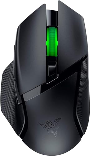 Razer Basilisk V3 X HyperSpeed - Anpassbare kabellose Gaming-Maus (Ergonomische Form mit 9 anpassbaren Bedienelementen, HyperSpeed Wireless, Bluetooth, 5G Advanced 18K Optical Sensor) Schwarz von Razer