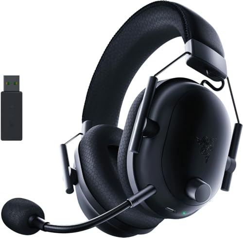 Razer BlackShark V2 Pro (2023) für PC - Kabelloses Premium-Esports-Headset (HyperClear Super-Breitband-Mikrofon, Triforce Titanium 50mm Treiber, HyperSpeed Wireless-Technologie, bis zu 70 Std) Schwarz von Razer