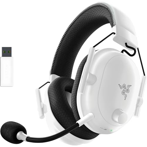 Razer BlackShark V2 Pro - Kabelloses Premium-Esports-Headset (HyperSpeed Wireless Technologie, Triforce Titanium 50mm Treiber, HyperClear Supercardioid Mikrofon) Weiß von Razer