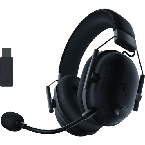 Razer BlackShark V2 Pro Wireless Gaming-Headset: THX 7.1 räumlicher Surround-Sound, 50 mm Treiber, abnehmbares Mikrofon, für PC, PS5, PS4, Switch, Schwarz, klassisches schwarz von Razer