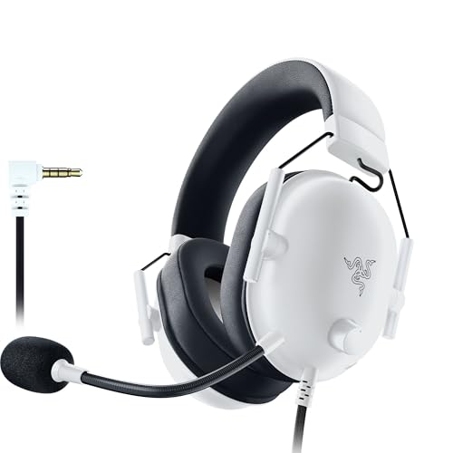 Razer BlackShark V2 X (Playstation) - Kabelgebundenes E-Sports Headset für Playstation 5 Konsole (250g, Nierenmikrofon, 50mm Treiber, Passive Geräuschunterdrückung, 3,5mm Klinke) Weiß von Razer