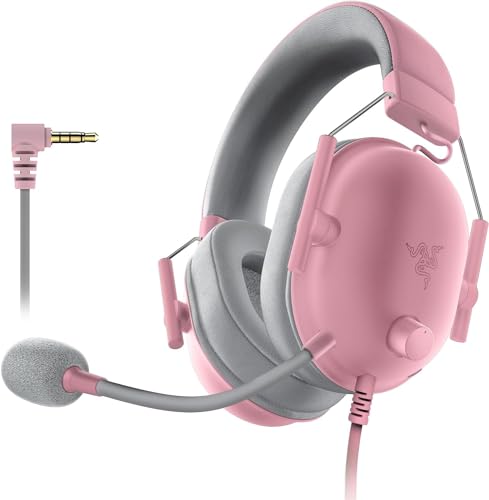 Razer BlackShark V2 X - Multi-Plattform kabelgebundenes Esports-Headset (Triforce 50mm Treiber, Erweiterte Passive Geräuschunterdrückung, 7.1 Surround Sound, Hyperclear Cardioid Mic) Quartz Pink von Razer