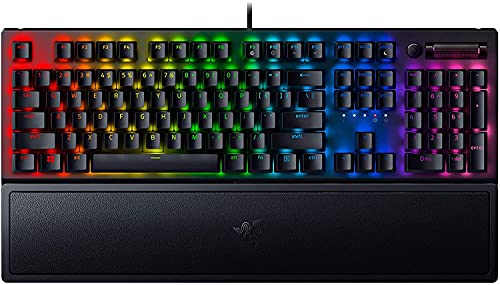 Razer BlackWidow V3 (Green Switch) - Mechanische Gaming Tastatur (Klickende Mechanische Switches, Doubleshot ABS-Tastenkappen, Medientasten, Handballenauflage) QWERTY US-Layout | Schwarz von Razer