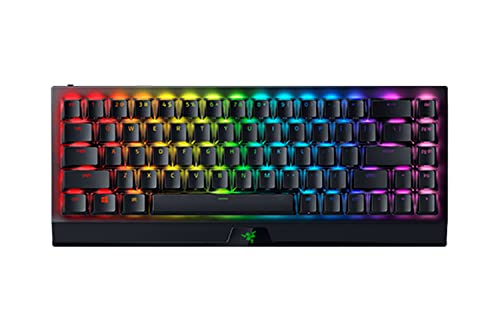 Razer BlackWidow V3 Mini HyperSpeed (Green Switch) - 65% Kompakte Gaming Tastatur mit Phantom Pudding Tastenkappen (Linear & klickend, RGB Chroma Beleuchtung) QWERTY | US-Layout, Phantom Edition von Razer