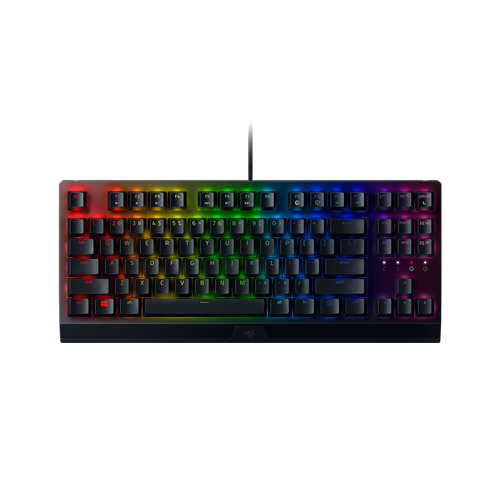 Razer BlackWidow V3 Tenkeyless Compact Mechanical Keyboard with Razer Chroma RGB - Fully Programmable Keys - Green Switch (Tactile & Clicky) - German Layout Razer BlackWidow V3 Tenkeyless Compact Mechanical Keyboard with Razer Chroma RGB - Fully Programmable Keys - Green Switch (Tactile & Clicky) - German Layout von Razer
