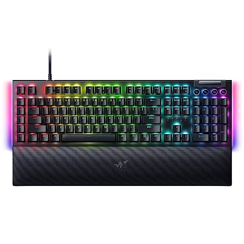 Razer BlackWidow V4 - Mechanische Gaming-Tastatur Chroma RGB (Mechanische Green Switches, 6 eigene Makro-Tasten, Doubleshot-ABS-Tastenkappen) QWERTY US-Layout | Schwarz von Razer