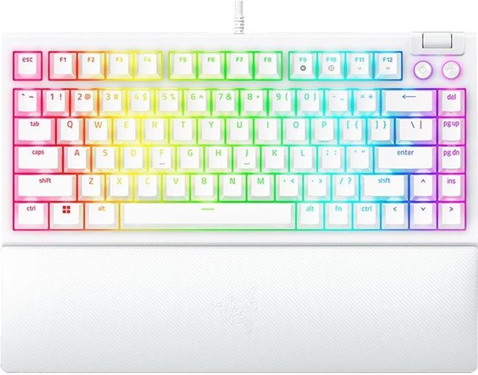 Razer BlackWidow V4 - Tastatur - 75% - Hintergrundbeleuchtung - USB-C - USA - Tastenschalter: Razer Mechanical - weiß (RZ03-05001700-R3M1) von Razer