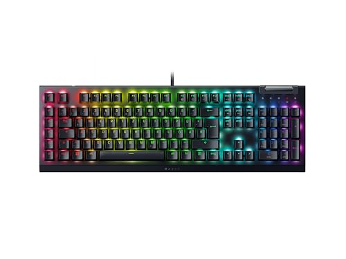 Razer BlackWidow V4 X - Mechanische Gaming-Tastatur mit Razer Chroma RGB (Mechanische Razer Green Switches, 6 eigene Makro-Tasten, Doubleshot-ABS-Tastenkappen) QWERTY US-Layout | Schwarz von Razer