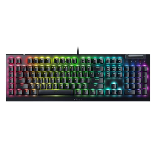 Razer BlackWidow V4 X - Mechanische Gaming-Tastatur mit Razer Chroma RGB (Mechanische Razer Yellow Switches, 6 eigene Makro-Tasten, Doubleshot-ABS-Tastenkappen) QWERTY US-Layout | Schwarz von Razer