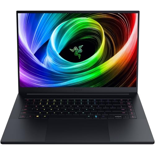 Razer Blade 16 (2025) - 16 Zoll AI Gaming Laptop - NVIDIA GeForce RTX 5080 - AMD Ryzen AI 9 365-16" QHD+ 240Hz OLED Display - 64GB LPDDR5X 8000 MHz - 2TB SSD - QWERTZ DE-Layout | Schwarz von Razer