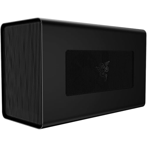 Razer Core X - Externes Grafikgehäuse - bis zu 3-Slot Karte (unterstützt Thunderbolt 3 oder Thunderbolt 4, Intern ATX 650W, 2X 8 Pin - 6+2-pin PCI-E - Anschlüsse) Schwarz von Razer
