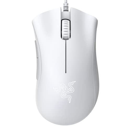 Razer DeathAdder Essential Gaming-Maus, optischer Sensor, 6400 DPI, 5 programmierbare Tasten, mechanische Schalter, gummierte Griffe, Mercury White Razer DeathAdder Essential Gaming-Maus, optischer Sensor, 6400 DPI, 5 programmierbare Tasten, mechanische Schalter, gummierte Griffe, Mercury White von Razer
