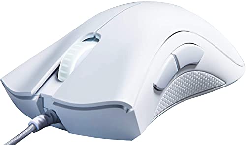 Razer DeathAdder Essential Gaming-Maus: Optischer Sensor mit 6400 DPI, 5 programmierbare Tasten, mechanische Schalter, gummierte Seitengriffe, Weiß von Razer