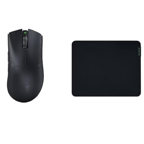 Razer DeathAdder V3 Pro - Kabellose ergonomische Esports-Maus Schwarz & Gigantus V2 Medium - Weiches Gaming-Mauspad von Razer