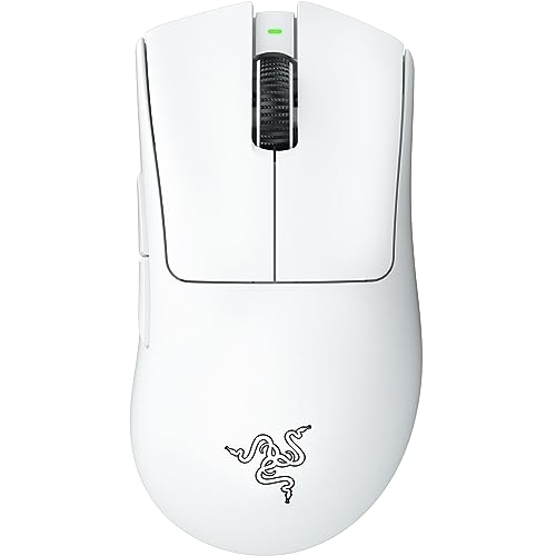 Razer DeathAdder V3 Pro - Leichte kabellose Ergonomische Esports-Maus (64g Leichtes Design, Focus Pro 30K Optischer Sensor, Mausschalter Gen-3, HyperSpeed Wireless) Weiß von Razer