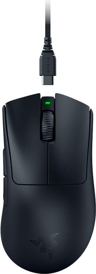 Razer DeathAdder V3 Pro - Maus - ergonomisch - Für Rechtshänder - optisch - 5 Tasten - kabellos - USB, Bluetooth - Schwarz (RZ01-04630100-R3G1) von Razer