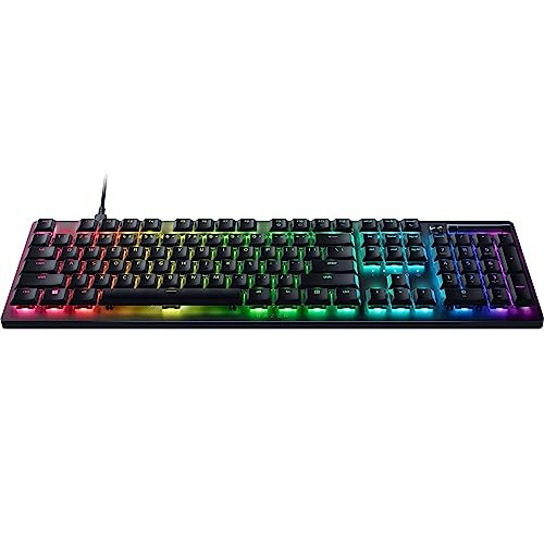 Razer DeathStalker V2 (Red Switch) - Optische Low-Profile-Gaming-Tastatur (Lineare Optische Switches, HyperSpeed Wireless, USB-C, Laser-Etched Tastenkappen) QWERTY US-Layout | Schwarz von Razer