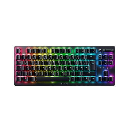 Razer DeathStalker V2 Pro Tenkeyless (Red Switch) - Kabellose Optische Low-Profile-Gaming-Tastatur (Lineare Optische Switches, HyperSpeed Wireless, Bluetooth 5.0) QWERTZ DE-Layout | Schwarz von Razer