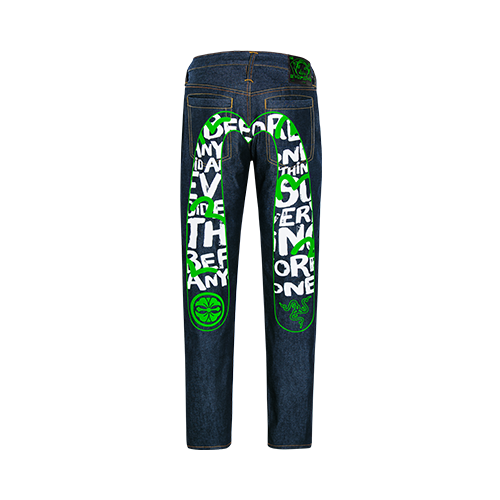 Razer | EVISU Daicock Print with Embroidery Carrot-Fit Jeans Razer | EVISU Daicock Print with Embroidery Carrot-Fit Jeans von Razer