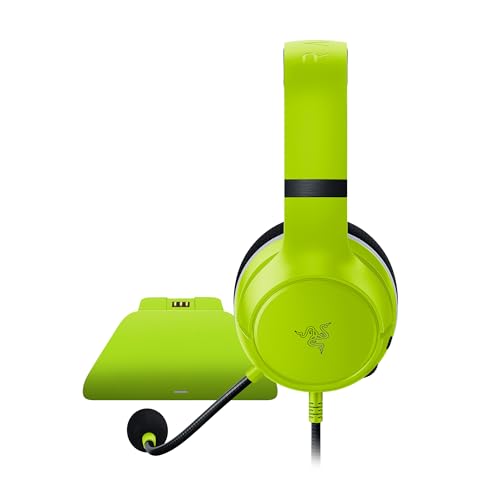 Razer Essential Duo Bundle Für Xbox - Kabelgebundenes Headset und Schnellladegerät für Xbox-Controller (Kaira X for Xbox, Triforce 50-mm-Treiber, HyperClear Kardioiden-Mikrofon) Lime von Razer