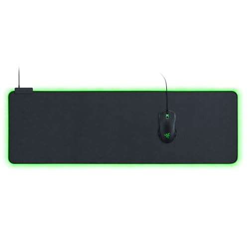 Razer Goliathus Extended Chroma - Extra große weiche XXL Gaming Maus-Matte mit RGB Beleuchtung (Kabelhalterung, Stoff-Oberfläche, gesteppter Rand, optimiert für alle Mäuse) Schwarz von Razer