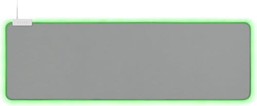 Razer Goliathus Extended Chroma Mercury - Extra große weiche XXL Gaming Maus-Matte mit RGB Beleuchtung (Kabelhalterung, Stoff-Oberfläche, Gesteppter Rand, Optimiert für alle Mäuse) Mercury Weiß von Razer