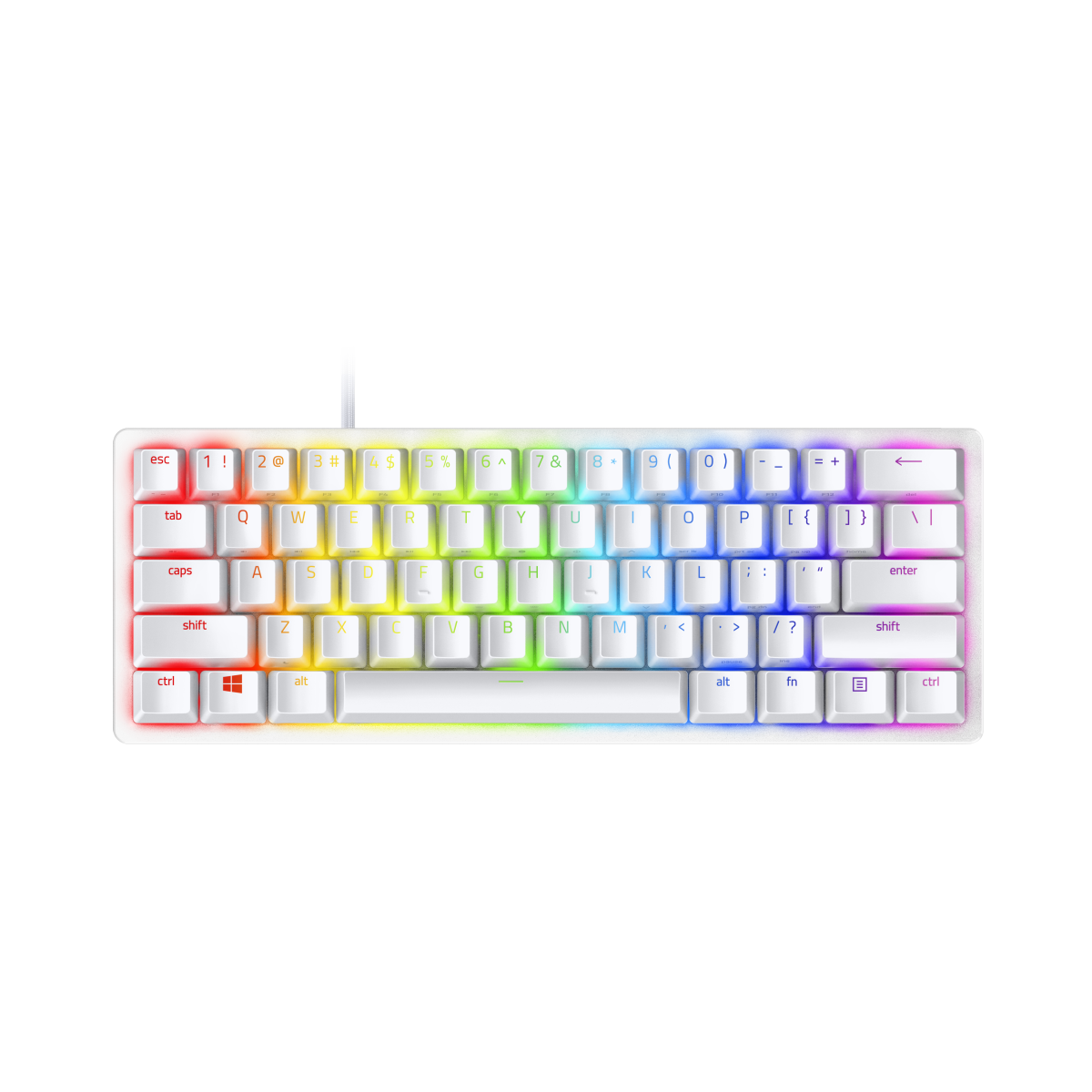 Razer Huntsman Mini Mercury mechanische Gaming Tastatur - mechanische Gaming Tastatur mit Red Switches, QWERTZ-Layout von Razer