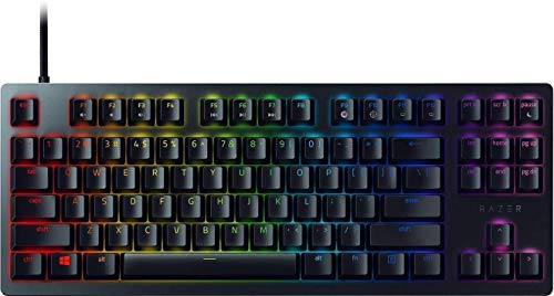 Razer Huntsman Tournament Edition (Red Switch) - Gaming-Tastatur ohne Ziffernblock (Lineare Optische Switches, Doubleshot PBT-Tastenkappen, Abnehmbares USB-C Kabel) QWERTY US-Layout | Schwarz von Razer