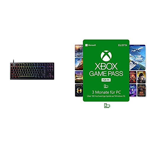 Razer Huntsman Tournament Edition - TKL Mechanical Gaming Keyboard (Kompakte Tastatur mit schnellsten Linear Opto-Mechanischen Schaltern) EU-Layout + Xbox Game Pass für PC (3 Monate) von Razer