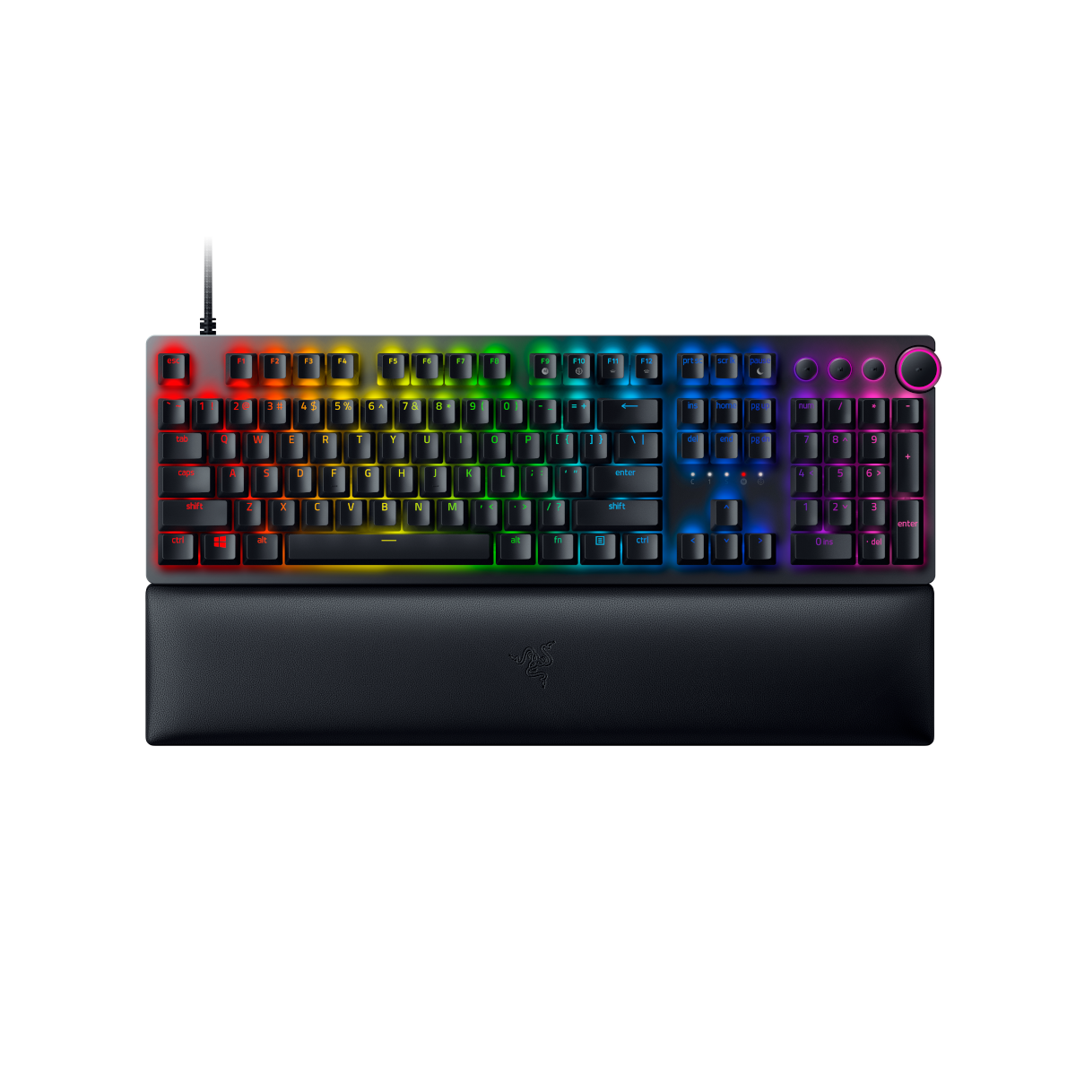 Razer Huntsman V2 Gaming Tastatur (lila Switches) - optische Gaming Tastatur, Clicky Purple Switches, Chroma RGB, deutsches Layout (QWERTZ) von Razer