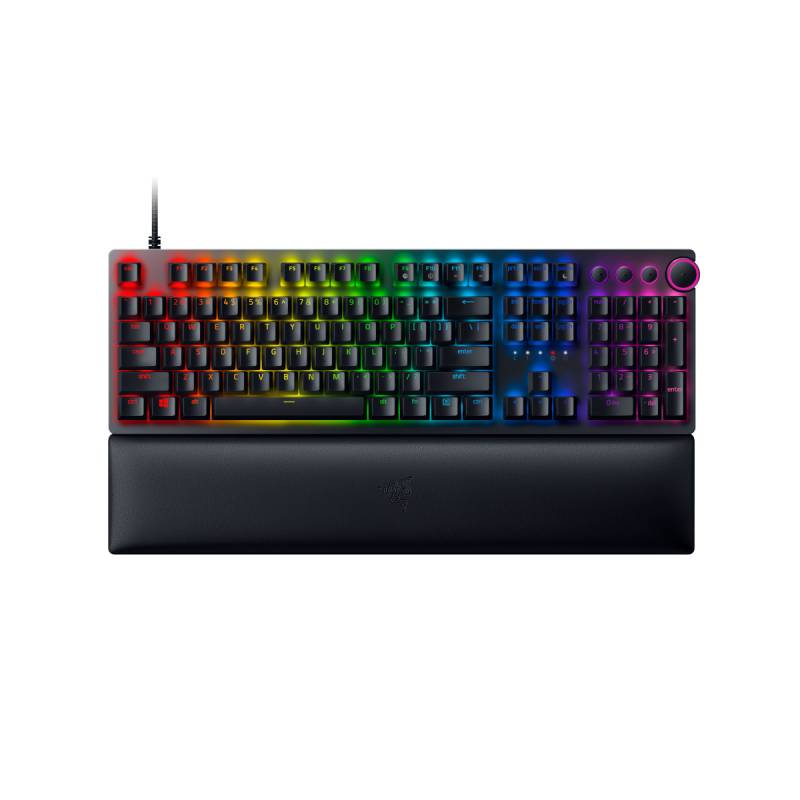 Razer Huntsman V2 Gaming Tastatur (lila Switches) - optische Gaming Tastatur, Clicky Purple Switches, Chroma RGB, deutsches Layout (QWERTZ) von Razer