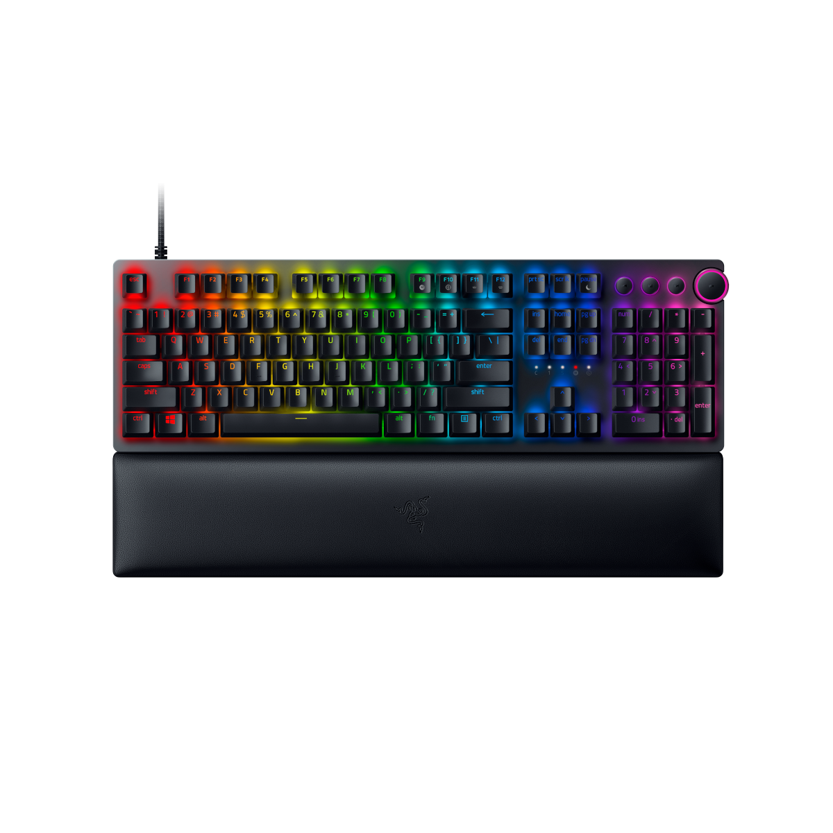 Razer Huntsman V2 Gaming Tastatur (rote Switches) - optische Gaming Tastatur, lineare rote Switches, Chroma RGB, deutsches Layout (QWERTZ) von Razer