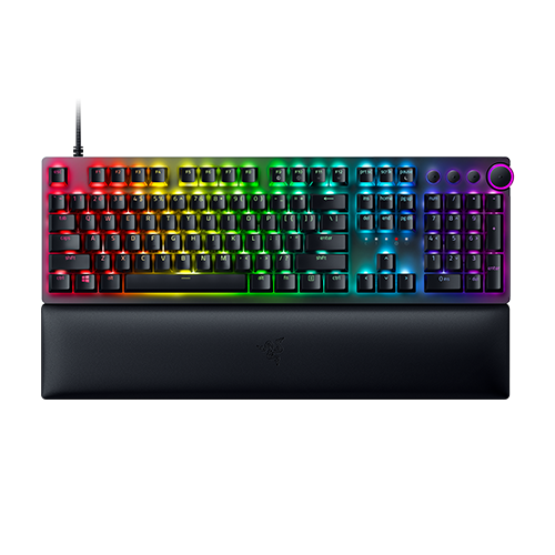 Razer Huntsman V2 - Optical Gaming Keyboard with Near-zero Input Latency - Doubleshot PBT Keycaps - Sound Dampening Foam - Clicky Purple Switch - German Layout Razer Huntsman V2 - Optical Gaming Keyboard with Near-zero Input Latency - Doubleshot PBT Keycaps - Sound Dampening Foam - Clicky Purple Switch - German Layout von Razer