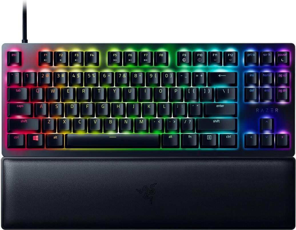 Razer Huntsman V2 TKL - Tastatur - Hintergrundbeleuchtung - USB-C - QWERTZ - Deutsch - Tastenschalter: Razer Clicky Optical Purple Razer Huntsman V2 TKL - Tastatur - Hintergrundbeleuchtung - USB-C - QWERTZ - Deutsch - Tastenschalter: Razer Clicky Optical Purple von Razer