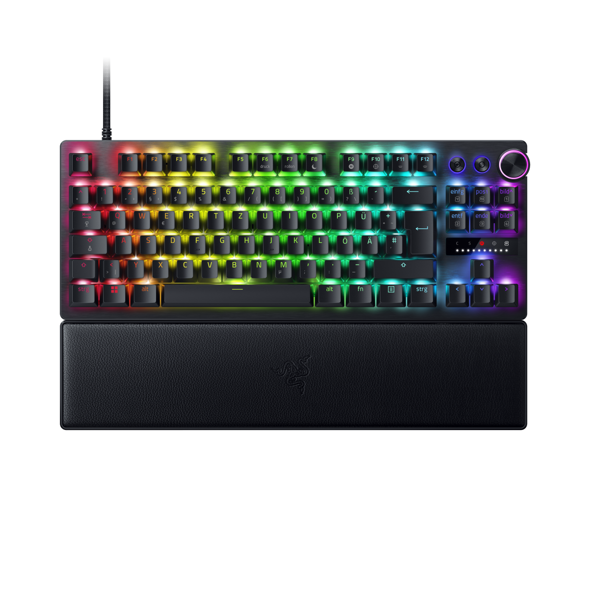 Razer Huntsman V3 Pro TKL Gaming Tastatur (analoge Switches) - E-Sport-Tastatur im Tenkeyless-Layout mit analogen optischen Switches (DE Layout) von Razer