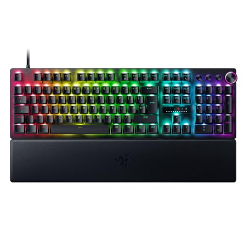 Razer Huntsman V3 Pro – analoge optische Esport-Tastatur mit Schnappverschluss und Schnellauslöser (schnelle Onboard-Anpassungen, multifunktionales digitales Zifferblatt und spezielle Steuertasten) von Razer