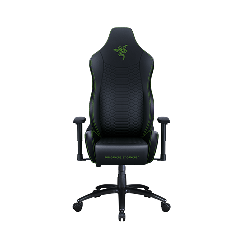Razer Iskur X Ergonomic Gaming Chair - Multi-layered Synthetic Leather - High Density Foam Cushions - 2D Armrests - Black/Green - Standard von Razer