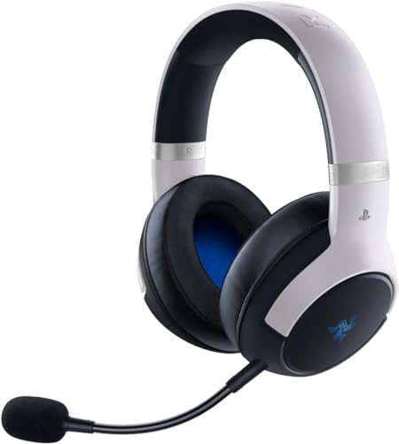 Razer Kaira Pro - Dual Wireless PlayStation 5 Headset mit Haptik (Razer HyperSense, 50 mm-Treiber, Hyperclear Kardioiden-Mikrofon, Lautstärkeregler, Razer SmartSwitch, RGB Chroma) Schwarz-Weiß von Razer