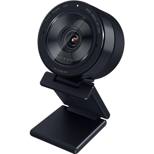 Razer Kiyo Pro Ultra 4K Webcam Großer Sensor Automatische Lichtkorrektur Eingebautes Mikrofon und Auslöser Pro Grade Content Creation, Streaming, Gaming, Videoanrufe Funktioniert mit OBS, Xsplit, PC, von Razer