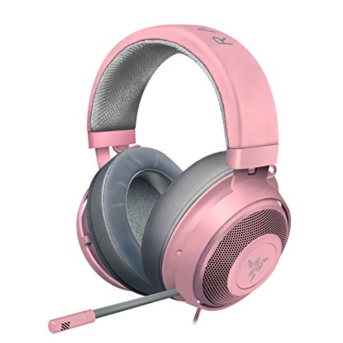 Razer Kraken Gaming-Headset: Leichter Aluminiumrahmen, einziehbares geräuschisolierendes Mikrofon, für PC, PS4, PS5, Switch, Xbox One, Xbox Series X & S, Handy, 3,5 mm Klinkenstecker, Quarzrosa von Razer