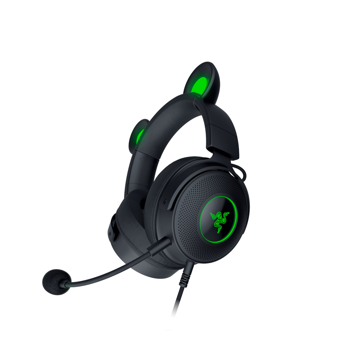 Razer Kraken Kitty Edition V2 Pro Kabelgebundenes RGB Headset mit austauschbaren Ohren , Schwarz von Razer